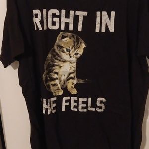Right in the feels cat tshirt